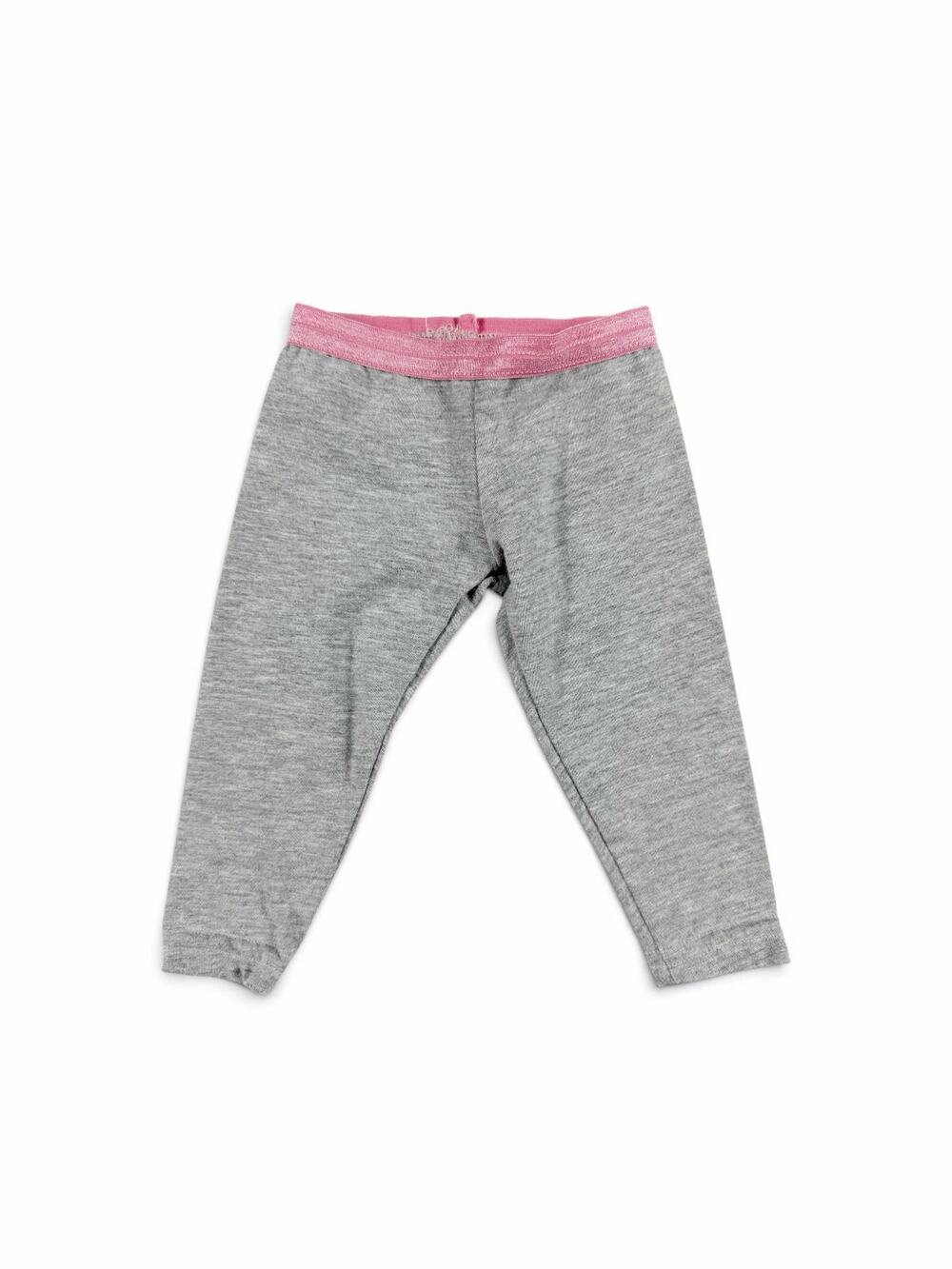 Oh Baby! Heather Gray Leggings Pink Waistband Size 0–3 Months